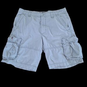Polo Jeans Co. Ralph Lauren Ripstop Cargo Shorts Mens 36 Tan Baggy Y2K Relaxed